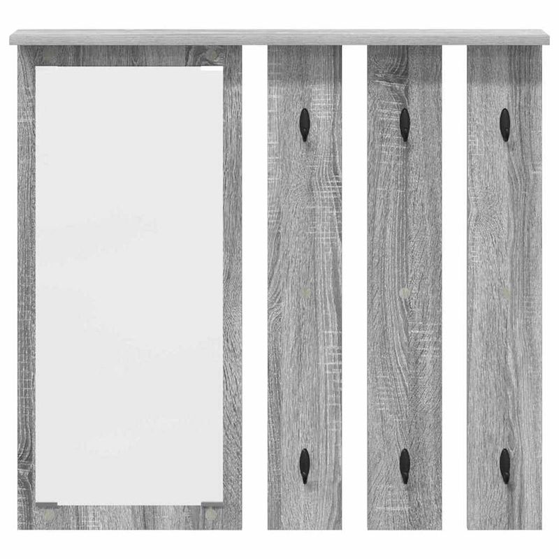 Casa si Gradina - Mobilier - Biblioteci si rafturi - Rafturi - Racator de paltoane montat pe perete sonoma gri 84 x 10 x 80 cm - Infinity.ro