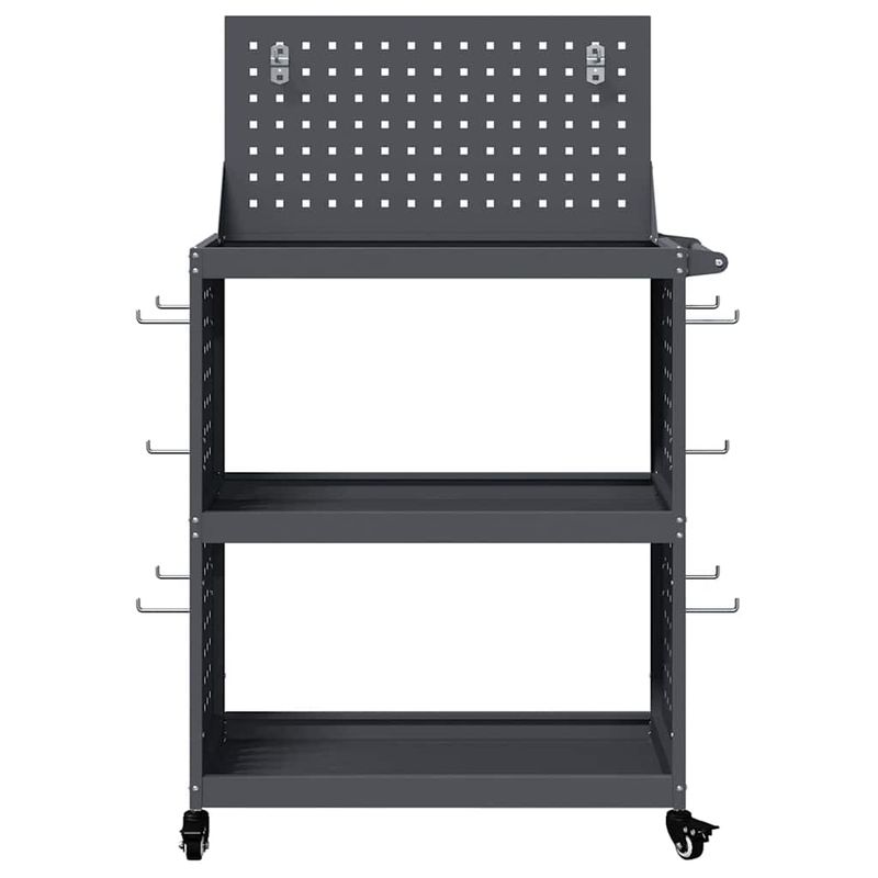 Casa si Gradina - Constructii - Depozitare, transport si protectie - Organizatoare si cutii scule - Carucior pentru unelte cu raft cu roata cu depozitare Manual Antracit 65 x 35 x 111 cm - Infinity.ro