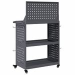 Casa si Gradina - Constructii - Depozitare, transport si protectie - Organizatoare si cutii scule - Carucior pentru unelte cu raft cu roata cu depozitare Manual Antracit 65 x 35 x 111 cm - Infinity.ro