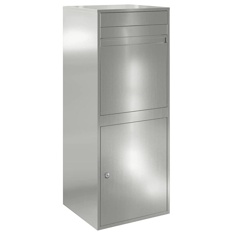 Casa si Gradina - Constructii - Depozitare, transport si protectie - Cutii postale - Cutie pentru colet Negru 41 x 38 x 103 cm Otel galvanizat - Infinity.ro
