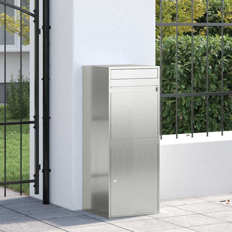 Casa si Gradina - Constructii - Depozitare, transport si protectie - Cutii postale - Cutie pentru colet Negru 41 x 38 x 103 cm Otel galvanizat - Infinity.ro