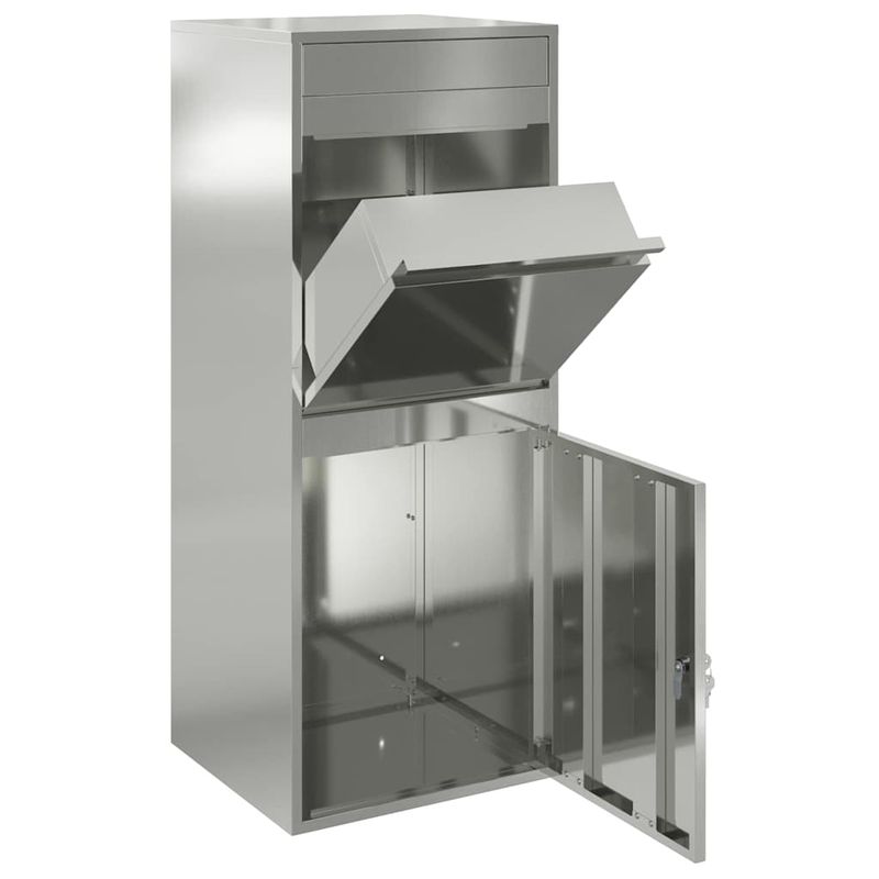 Casa si Gradina - Constructii - Depozitare, transport si protectie - Cutii postale - Cutie pentru colet Negru 41 x 38 x 103 cm Otel galvanizat - Infinity.ro