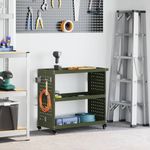 Casa si Gradina - Constructii - Depozitare, transport si protectie - Organizatoare si cutii scule - Carucior pentru unelte cu raft cu roata Olivengrønn 75 x 35 x 73 cm - Infinity.ro