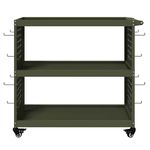 Casa si Gradina - Constructii - Depozitare, transport si protectie - Organizatoare si cutii scule - Carucior pentru unelte cu raft cu roata Olivengrønn 75 x 35 x 73 cm - Infinity.ro