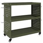 Casa si Gradina - Constructii - Depozitare, transport si protectie - Organizatoare si cutii scule - Carucior pentru unelte cu raft cu roata Olivengrønn 75 x 35 x 73 cm - Infinity.ro