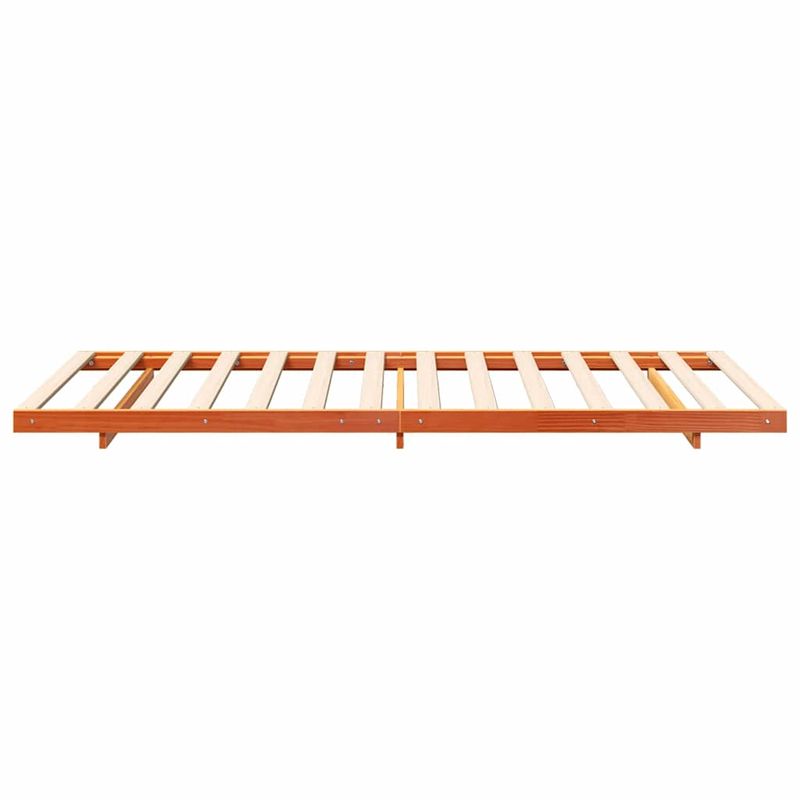 Casa si Gradina - Mobilier - Paturi si accesorii - Paturi - Cadru de pat de podea Maro ceruit 90 x 210 cm Lemn masiv de pin - Infinity.ro