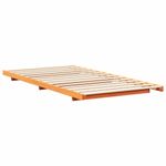 Casa si Gradina - Mobilier - Paturi si accesorii - Paturi - Cadru de pat de podea Maro ceruit 90 x 210 cm Lemn masiv de pin - Infinity.ro