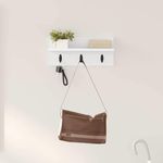Casa si Gradina - Mobilier - Biblioteci si rafturi - Rafturi - Racator de paltoane montat pe perete Alb 40 x 10.5 x 18 cm - Infinity.ro
