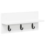 Casa si Gradina - Mobilier - Biblioteci si rafturi - Rafturi - Racator de paltoane montat pe perete Alb 40 x 10.5 x 18 cm - Infinity.ro