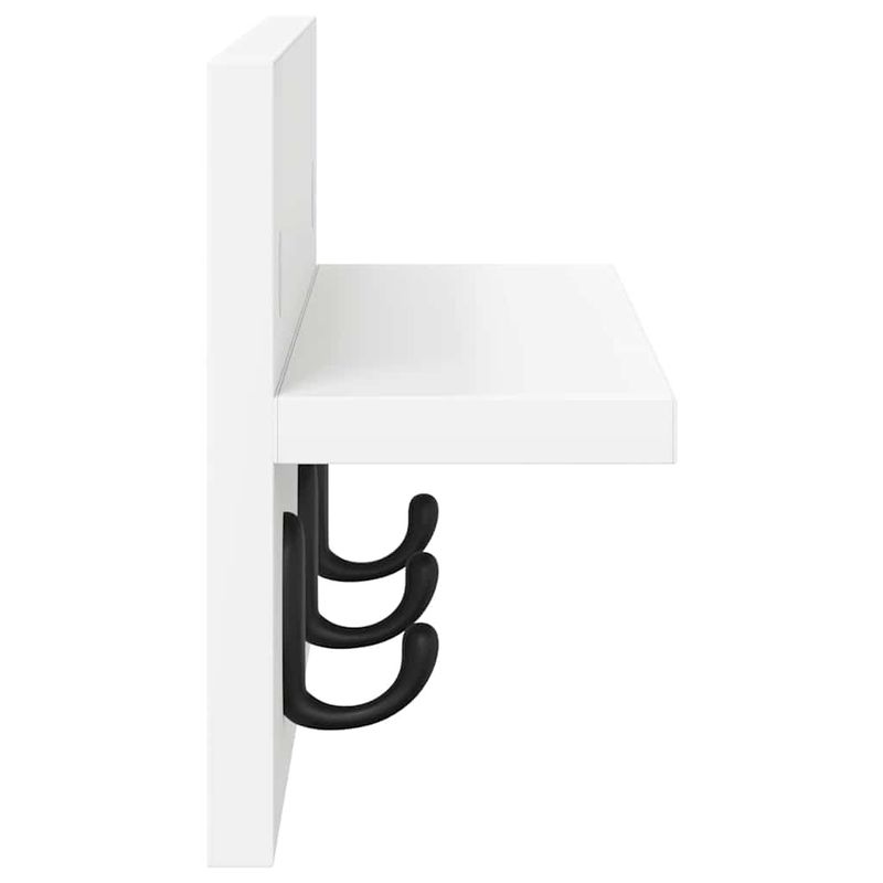 Casa si Gradina - Mobilier - Biblioteci si rafturi - Rafturi - Racator de paltoane montat pe perete Alb 40 x 10.5 x 18 cm - Infinity.ro