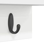 Casa si Gradina - Mobilier - Biblioteci si rafturi - Rafturi - Racator de paltoane montat pe perete Alb 40 x 10.5 x 18 cm - Infinity.ro