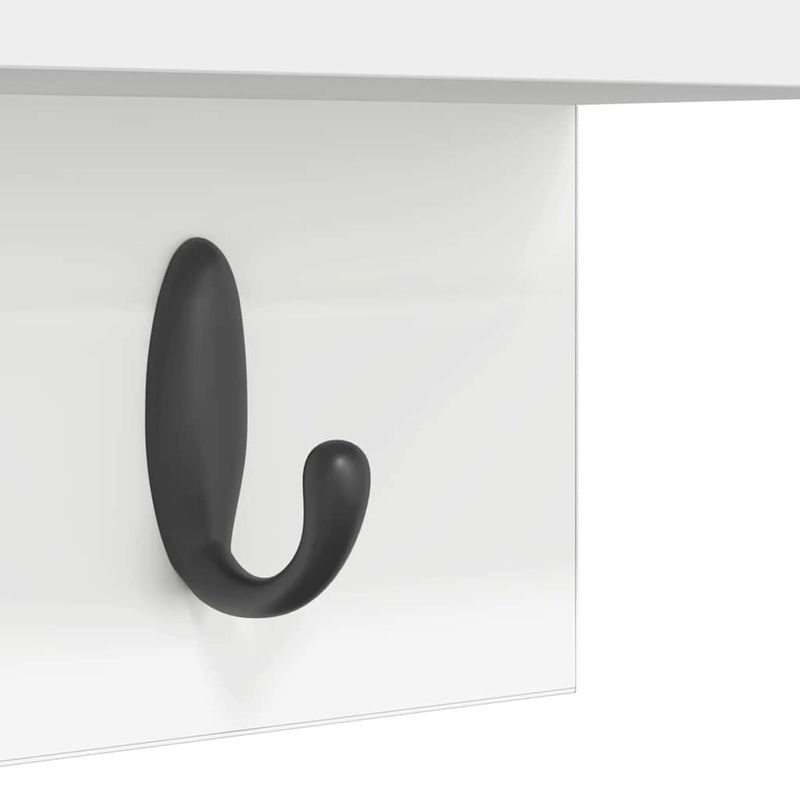 Casa si Gradina - Mobilier - Biblioteci si rafturi - Rafturi - Racator de paltoane montat pe perete Alb 40 x 10.5 x 18 cm - Infinity.ro