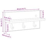 Casa si Gradina - Mobilier - Biblioteci si rafturi - Rafturi - Racator de paltoane montat pe perete Alb 40 x 10.5 x 18 cm - Infinity.ro