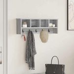Casa si Gradina - Mobilier - Biblioteci si rafturi - Rafturi - Racator de paltoane montat pe perete sonoma gri 75 x 16 x 26 cm - Infinity.ro