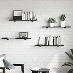 Casa si Gradina - Mobilier - Biblioteci si rafturi - Rafturi - Placa Raft pentru Carti 4 pcs Negru 100 x 40 x 1.5cm PAL - Infinity.ro