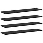 Casa si Gradina - Mobilier - Biblioteci si rafturi - Rafturi - Placa Raft pentru Carti 4 pcs Negru 100 x 40 x 1.5cm PAL - Infinity.ro