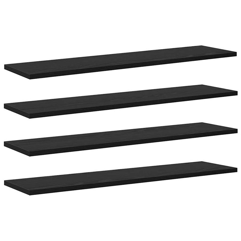 Casa si Gradina - Mobilier - Biblioteci si rafturi - Rafturi - Placa Raft pentru Carti 4 pcs Negru 100 x 40 x 1.5cm PAL - Infinity.ro