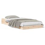 Casa si Gradina - Mobilier - Paturi si accesorii - Paturi - Cadru de pat Maro 90 x 210 cm Lemn masiv de pin - Infinity.ro