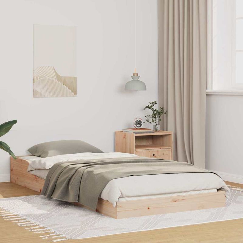 Casa si Gradina - Mobilier - Paturi si accesorii - Paturi - Cadru de pat Maro 90 x 210 cm Lemn masiv de pin - Infinity.ro