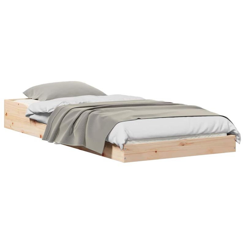 Casa si Gradina - Mobilier - Paturi si accesorii - Paturi - Cadru de pat Maro 90 x 210 cm Lemn masiv de pin - Infinity.ro