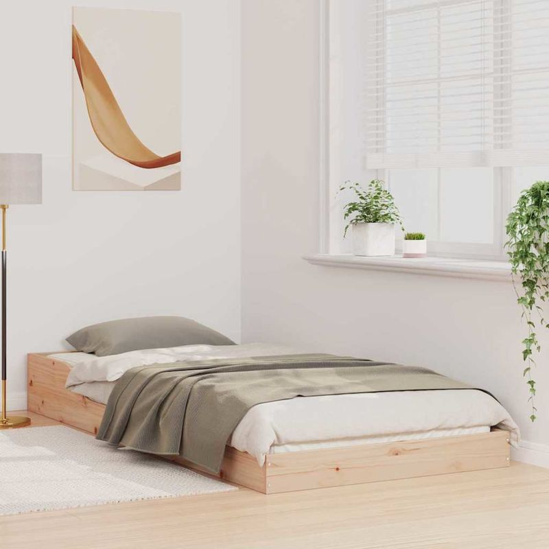Casa si Gradina - Mobilier - Paturi si accesorii - Paturi - Cadru de pat Maro 90 x 210 cm Lemn masiv de pin - Infinity.ro