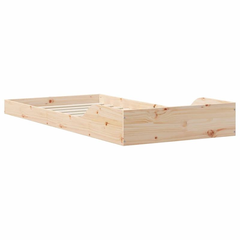 Casa si Gradina - Mobilier - Paturi si accesorii - Paturi - Cadru de pat Maro 90 x 210 cm Lemn masiv de pin - Infinity.ro