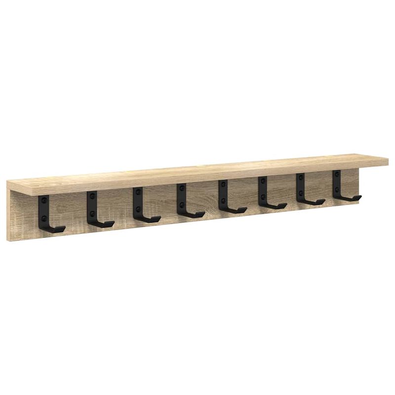 Casa si Gradina - Mobilier - Biblioteci si rafturi - Rafturi - Racator de paltoane montat pe perete cu raft Pe perete Stejar sonoma - Infinity.ro