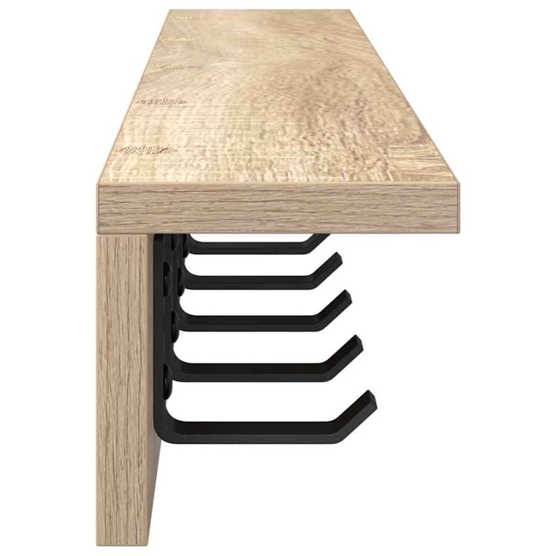Casa si Gradina - Mobilier - Biblioteci si rafturi - Rafturi - Racator de paltoane montat pe perete cu raft Pe perete Stejar sonoma - Infinity.ro