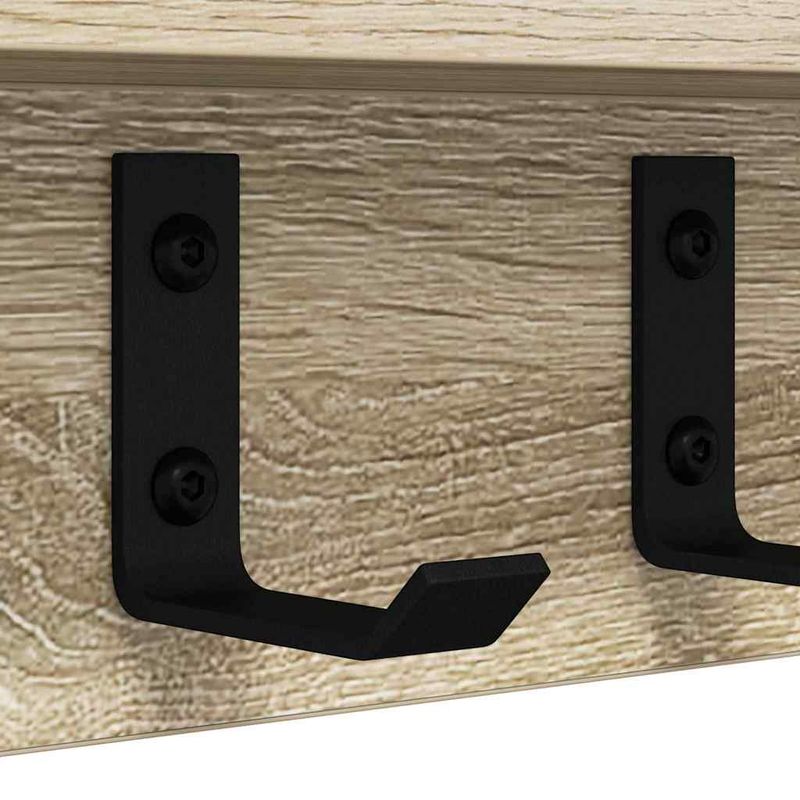 Casa si Gradina - Mobilier - Biblioteci si rafturi - Rafturi - Racator de paltoane montat pe perete cu raft Pe perete Stejar sonoma - Infinity.ro