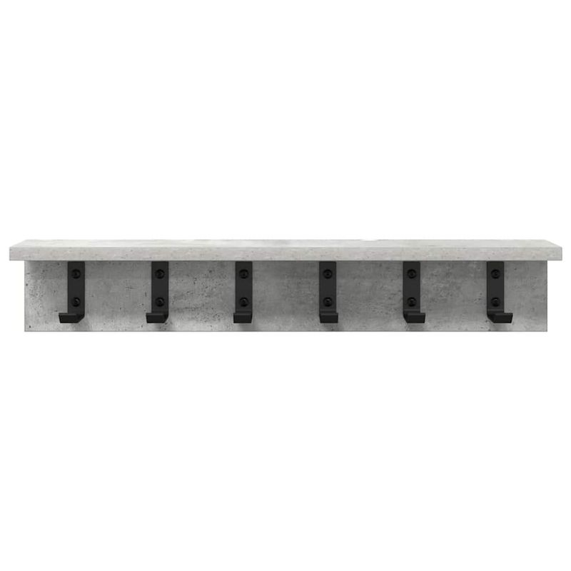 Casa si Gradina - Mobilier - Biblioteci si rafturi - Rafturi - Racator de paltoane montat pe perete cu raft Pe perete Gri beton - Infinity.ro