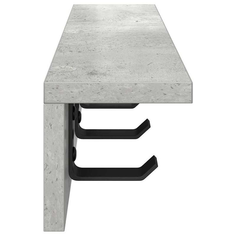 Casa si Gradina - Mobilier - Biblioteci si rafturi - Rafturi - Racator de paltoane montat pe perete cu raft Pe perete Gri beton - Infinity.ro