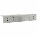 Casa si Gradina - Mobilier - Biblioteci si rafturi - Rafturi - Racator de paltoane montat pe perete cu raft Pe perete Gri beton - Infinity.ro