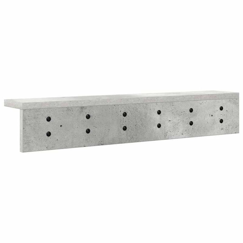 Casa si Gradina - Mobilier - Biblioteci si rafturi - Rafturi - Racator de paltoane montat pe perete cu raft Pe perete Gri beton - Infinity.ro