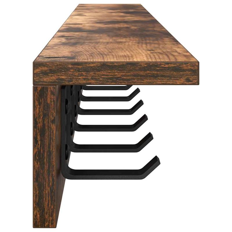 Casa si Gradina - Mobilier - Biblioteci si rafturi - Rafturi - Racator de paltoane montat pe perete cu raft Pe perete Stejar afumat - Infinity.ro