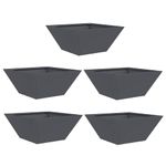 Casa si Gradina - Gradinarit si plante - Plante si ghivece - Ghivece si suporturi - Ghiveci din plastic 5 pcs Antracit 35 x 35 x 15 cm Otel - Infinity.ro