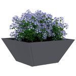 Casa si Gradina - Gradinarit si plante - Plante si ghivece - Ghivece si suporturi - Ghiveci din plastic 5 pcs Antracit 35 x 35 x 15 cm Otel - Infinity.ro
