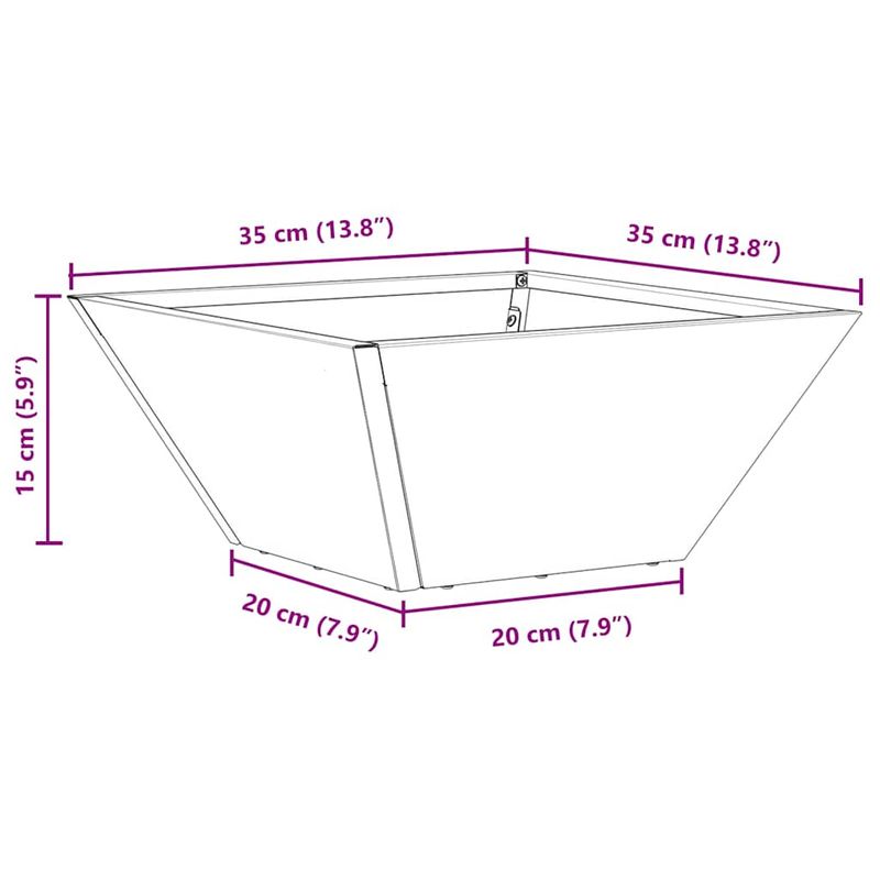 Casa si Gradina - Gradinarit si plante - Plante si ghivece - Ghivece si suporturi - Ghiveci din plastic 5 pcs Antracit 35 x 35 x 15 cm Otel - Infinity.ro