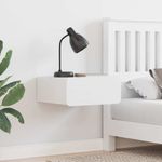 Casa si Gradina - Mobilier - Comode si corpuri - Noptiere - Noptiera Montata pe Perete 2 pcs Alb 39 x 34 x 16.5 cm - Infinity.ro