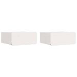 Casa si Gradina - Mobilier - Comode si corpuri - Noptiere - Noptiera Montata pe Perete 2 pcs Alb 39 x 34 x 16.5 cm - Infinity.ro