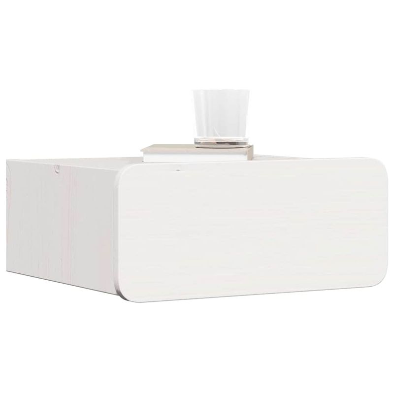 Casa si Gradina - Mobilier - Comode si corpuri - Noptiere - Noptiera Montata pe Perete 2 pcs Alb 39 x 34 x 16.5 cm - Infinity.ro