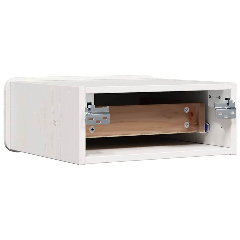 Casa si Gradina - Mobilier - Comode si corpuri - Noptiere - Noptiera Montata pe Perete 2 pcs Alb 39 x 34 x 16.5 cm - Infinity.ro