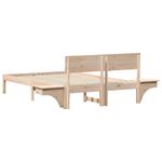 Casa si Gradina - Mobilier - Paturi si accesorii - Paturi - Cadru de pat cu mese laterale cu headboard Maro 140 x 200 cm - Infinity.ro