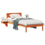 Casa si Gradina - Mobilier - Paturi si accesorii - Paturi - Cadru de pat cu mese laterale Maro ceruit 90 x 200 cm - Infinity.ro