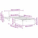 Casa si Gradina - Mobilier - Paturi si accesorii - Paturi - Cadru de pat cu mese laterale Maro ceruit 90 x 200 cm - Infinity.ro