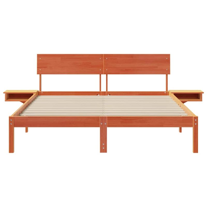 Casa si Gradina - Mobilier - Paturi si accesorii - Paturi - Cadru de pat cu mese laterale Maro ceruit 160 x 200 cm - Infinity.ro