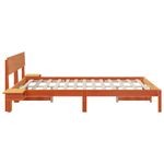 Casa si Gradina - Mobilier - Paturi si accesorii - Paturi - Cadru de pat cu mese laterale Maro ceruit 160 x 200 cm - Infinity.ro