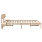 Casa si Gradina - Mobilier - Paturi si accesorii - Paturi - Cadru de pat cu mese laterale cu headboard Maro 120 x 190 cm - Infinity.ro