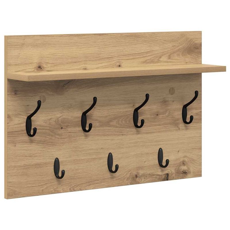 Casa si Gradina - Mobilier - Biblioteci si rafturi - Rafturi - Racator de paltoane montat pe perete cu raft Pe perete stejar artizanal - Infinity.ro