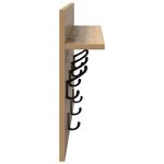 Casa si Gradina - Mobilier - Biblioteci si rafturi - Rafturi - Racator de paltoane montat pe perete cu raft Pe perete stejar artizanal - Infinity.ro