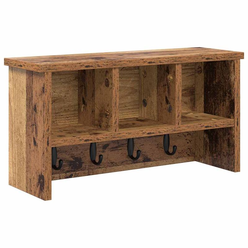 Casa si Gradina - Mobilier - Biblioteci si rafturi - Rafturi - Racator de paltoane montat pe perete Lemn vechi 50 x 16 x 26 cm - Infinity.ro
